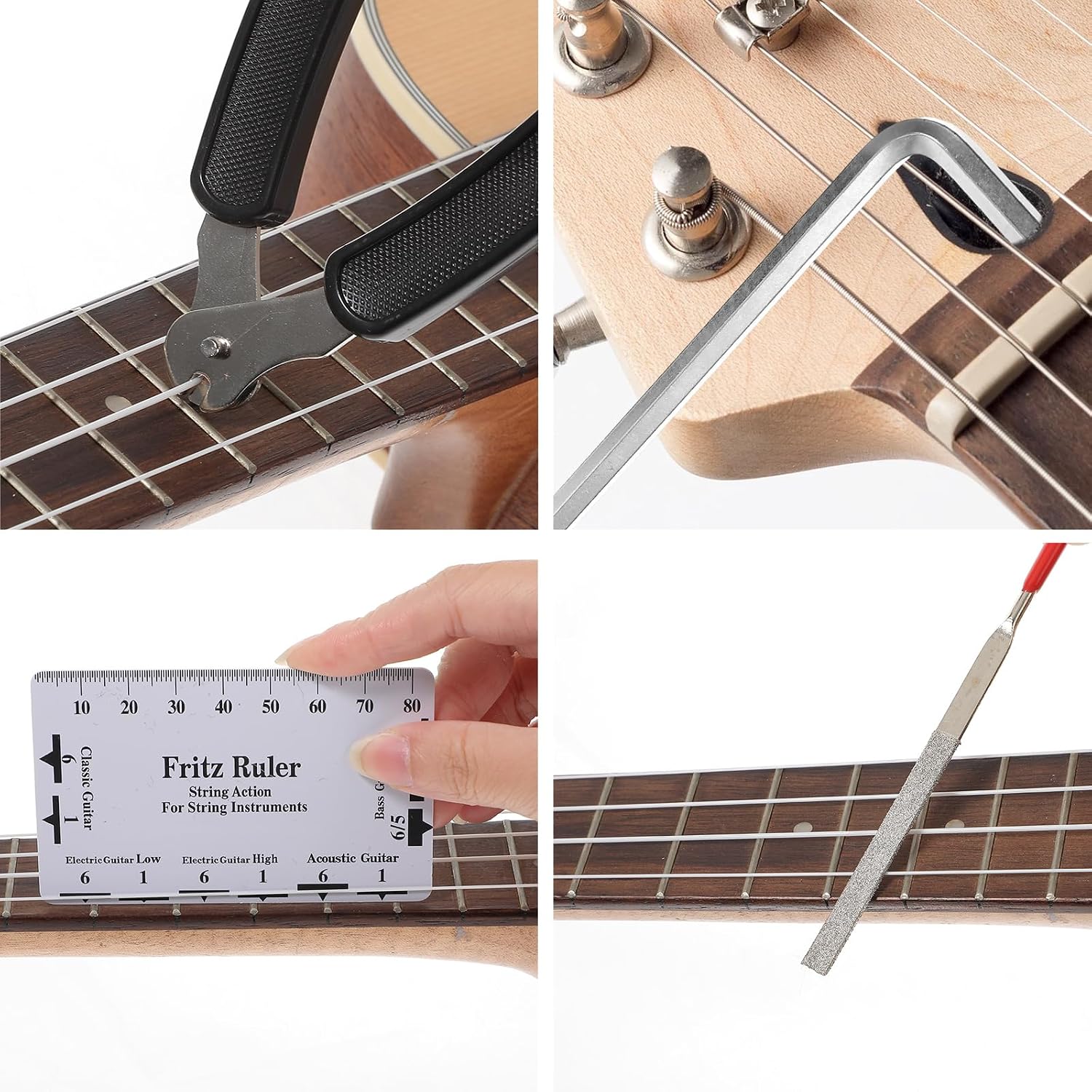 28Pcs Guitar Tool Kit, Guitar Accessories, Setup Kit with Carry Bag