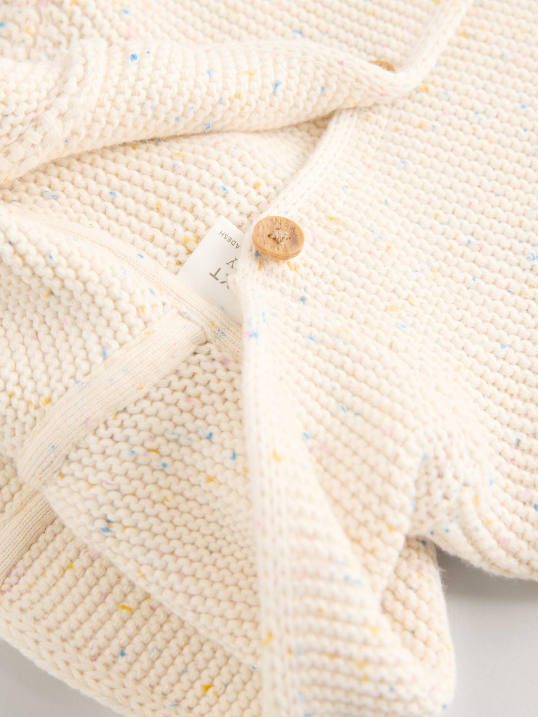 NEXT Unisex Bambino Cardigan in Maglia con Cappuccio per Neonati