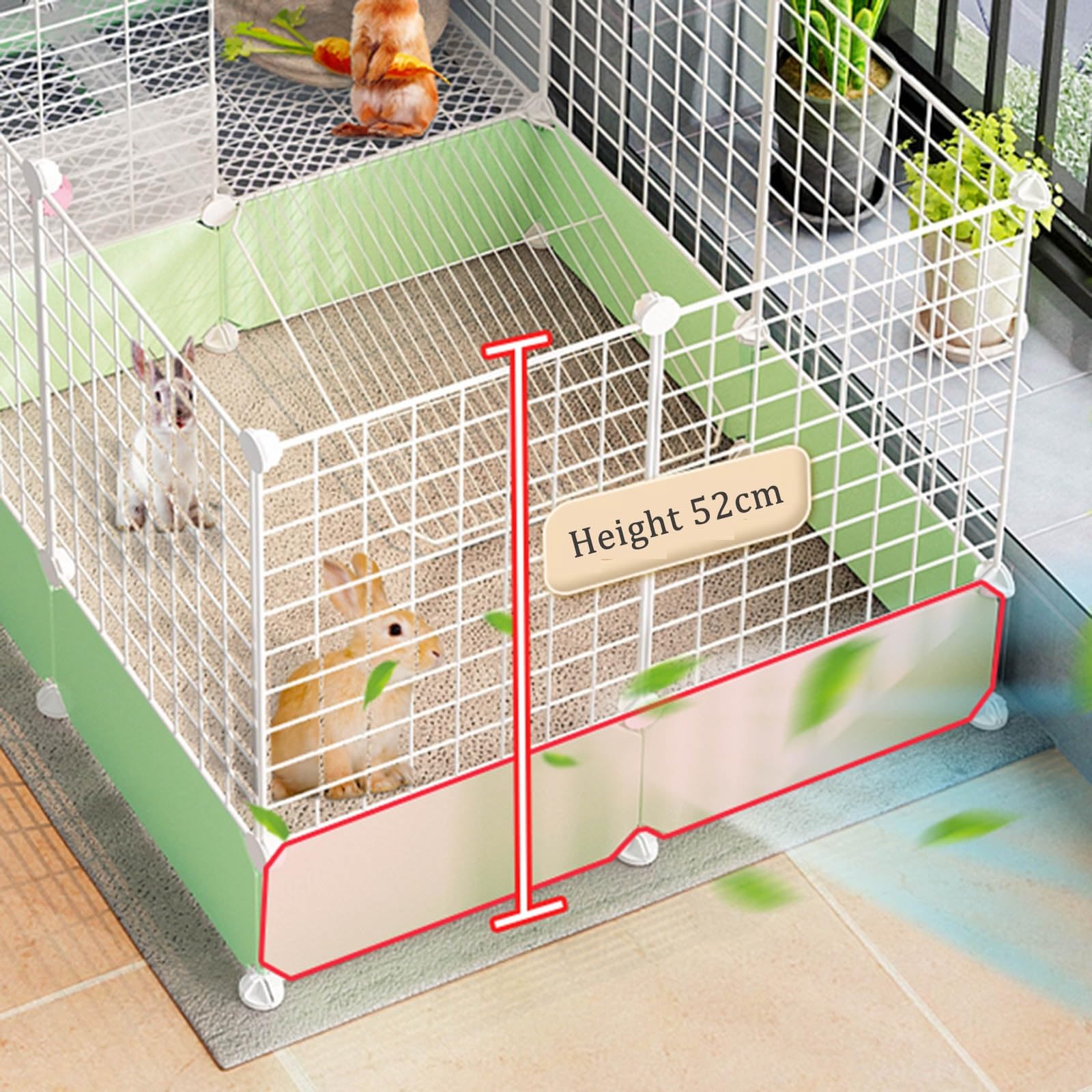 Amazon | ウサギのケージ - 小動物ケージモルモットケージ 2 小動物