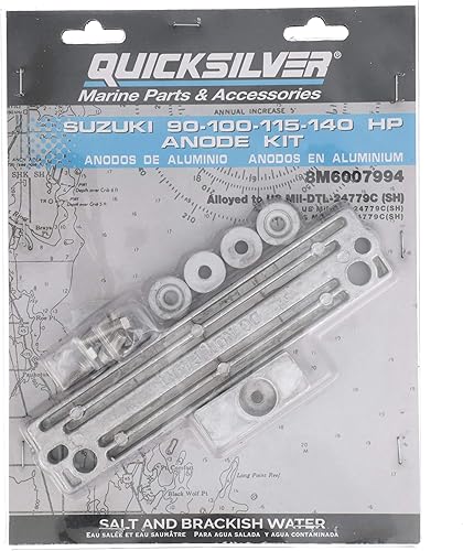 Miniatura 4 de Quicksilver 8M6007994 Kit de ánodos de aluminio para fueraborda Suzuki 90-140 HP