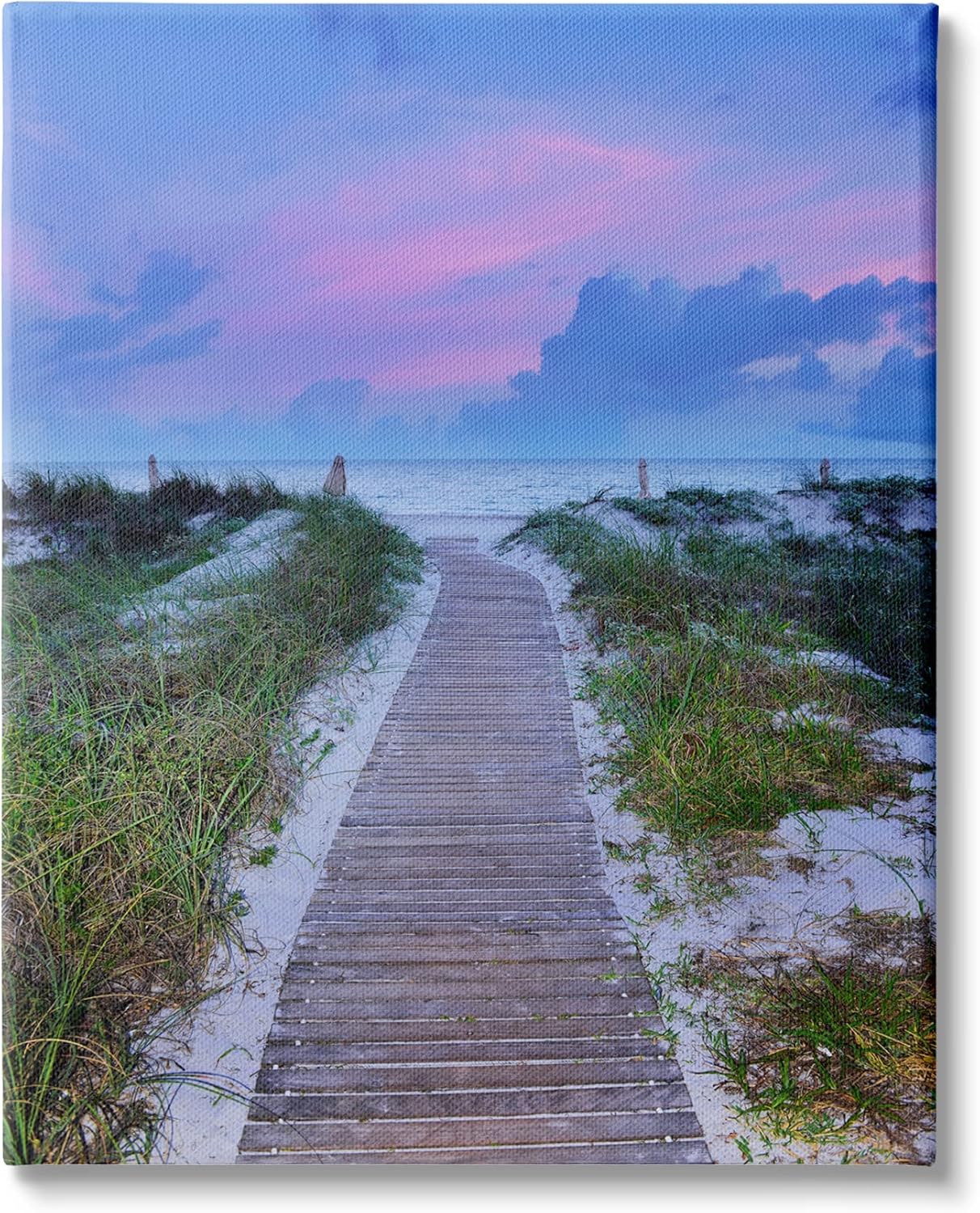 Stupell Industries Cool Beach Sunset Pink Sky Wooden Plank Path, Design by Jack Reed