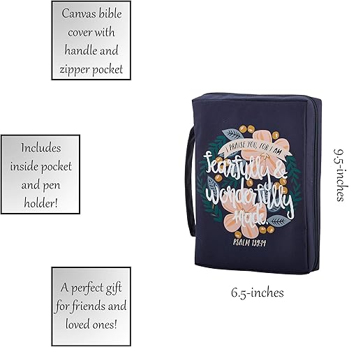 Miniatura 7 de Creative Brands Faithworks - Funda de lona para la Biblia con asa de transporte, colección de regalos de fe de prensa francesa, 7 x 10 pulgadas,