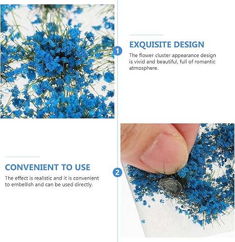 Miniatura 6 de Tofficu Racimo de flores artificiales, grupos de vegetación, mechones de hierba, modelo de escenario estático en miniatura, diseño de paisaje de