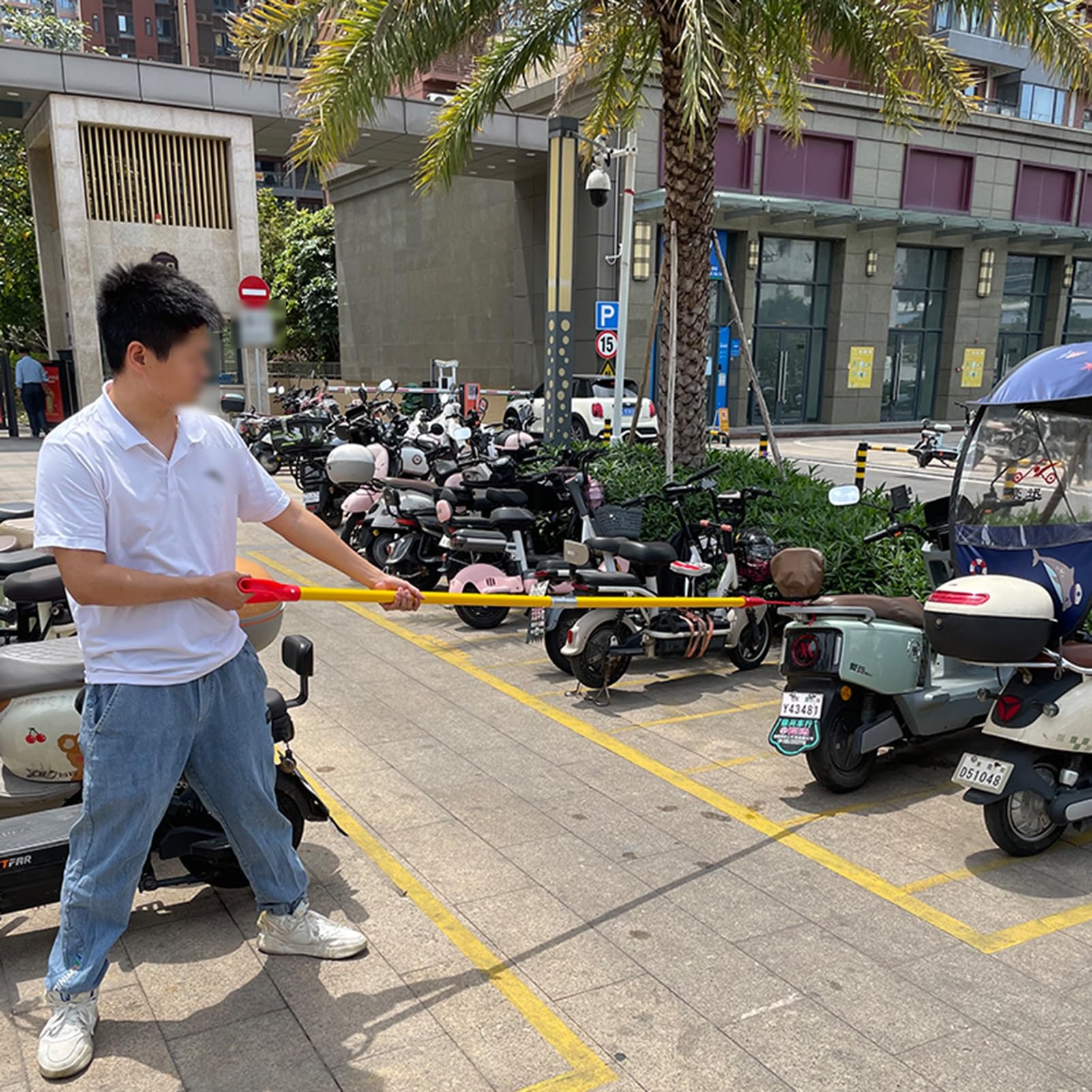 Gancho De Rescate De Seguridad Eléctrica, Gancho de rescate aislado de alto voltaje con mango antideslizante, para seguridad de electricistas de bomberos en fábrica/hogar(3m/9.84ft)