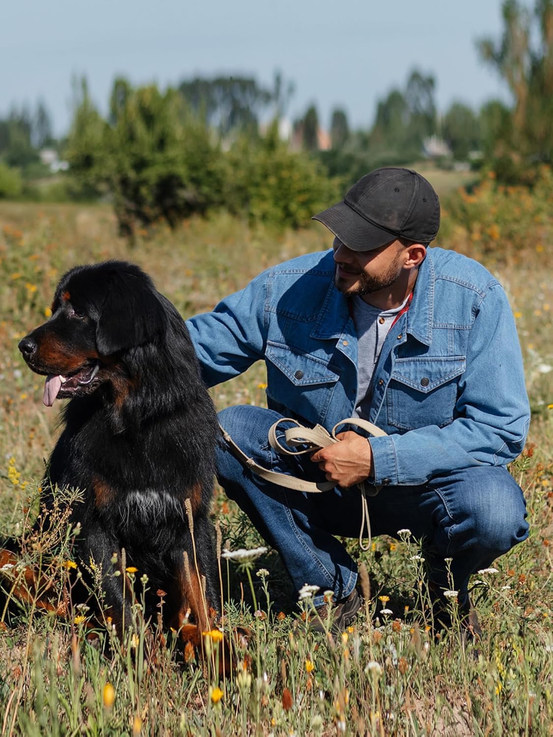 Mr.Stream Men's Snap Jean Jacket Western Cowboy Plaid Flannel Lined Work Denim Trucker Jackets - Image 5