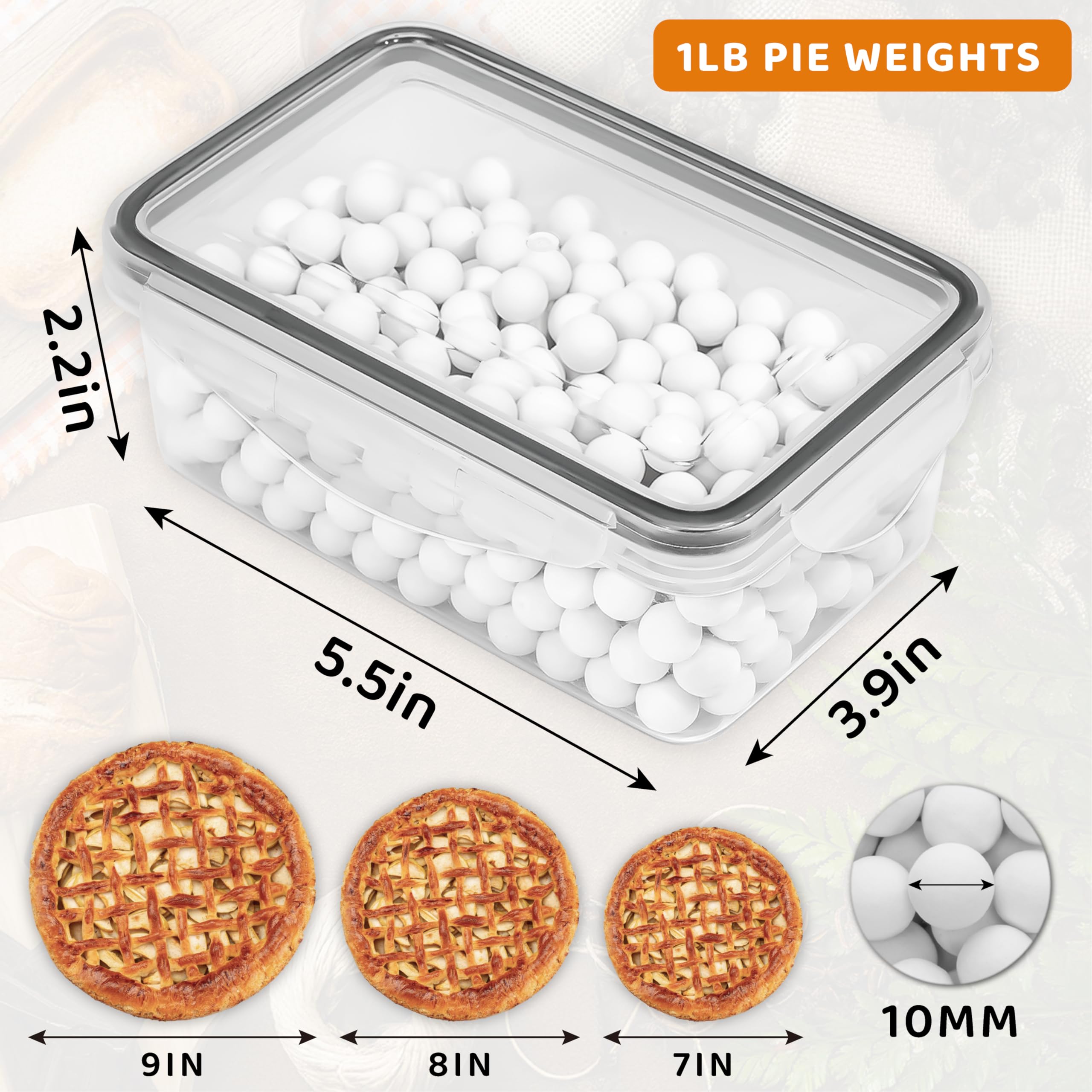 Keramik-Kuchengewichte – Wiederverwendbare Backperlen Für Perfekte Kruste, Naturfarben, Ideal Für Blindbacken