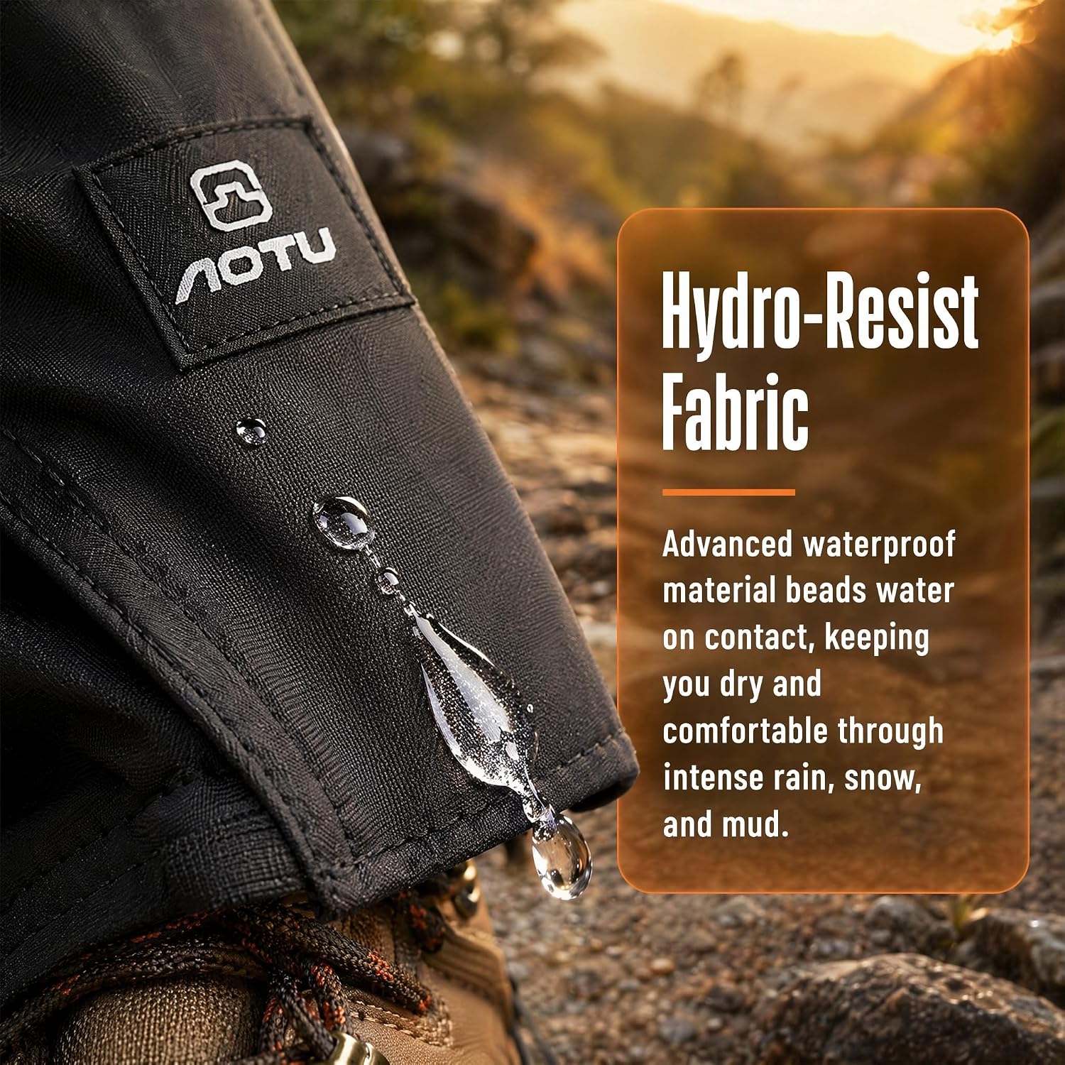 Waterproof Leg Gaiters — Outdoor Snow & Sand Protection Shoe Covers, Shoe Gaiters,Hiking Boot Gaiters,Leg Gaiters, for Men& Women