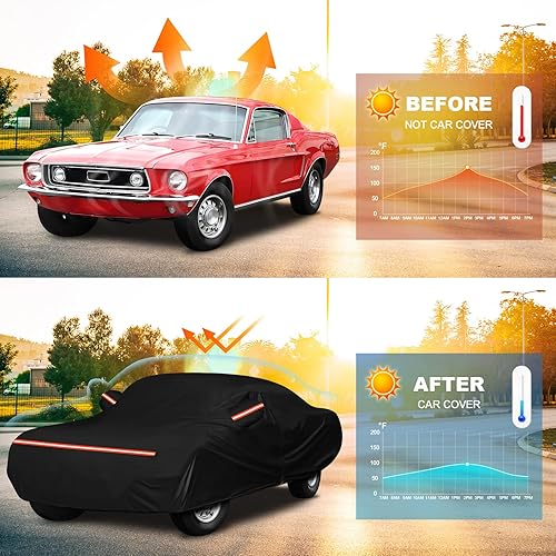 Miniatura 55 de Funda impermeable para Dodge Charger para todo tipo de clima, funda de automóvil de 6 capas impermeable para todo tipo de clima, 210T, resistente al