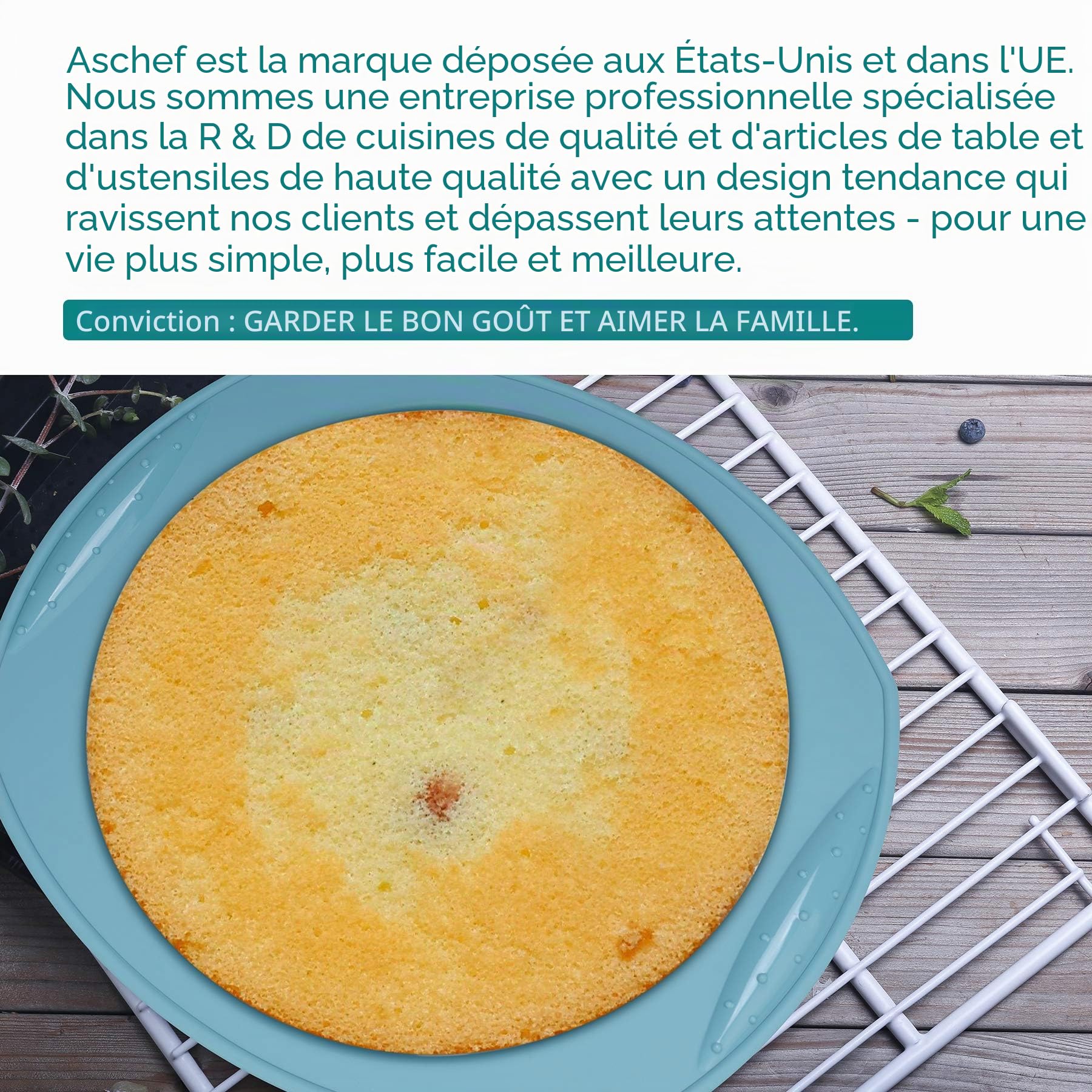 Aschef 7en1 Moule Gateau Silicone Antiadhésif Moules à Pâtisserie Four Rectangulaire Carré Rond Plaque à Patisserie Plat à Cake Résistant à la Chaleur pour Cupcake Pain Pizza Muffins Brioche