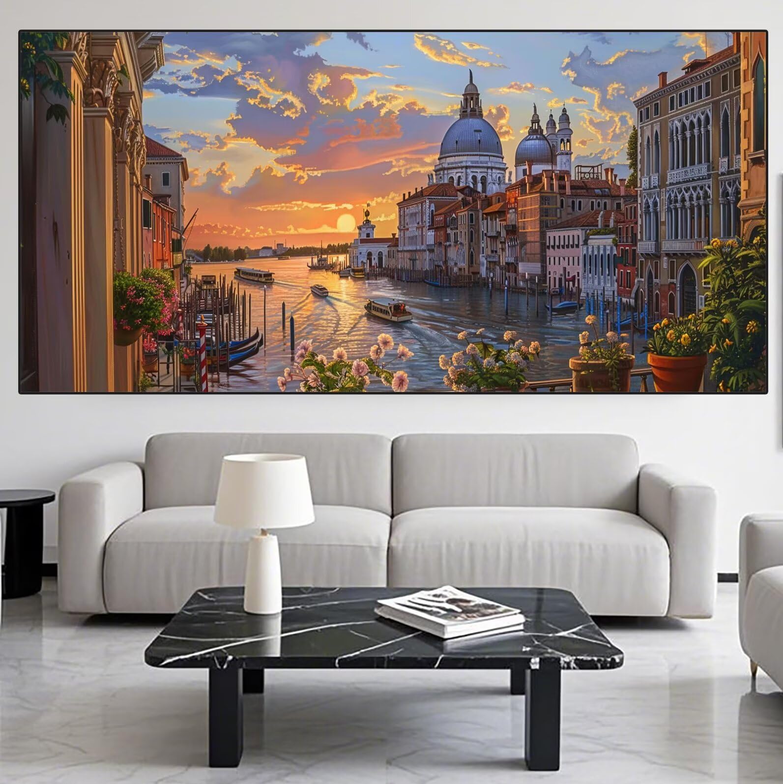 City Diamond Art Sunset Diamond Painting Arts and Crafts for Adults 5D Diamont Painting Kits Adults Crysta Cross Stitch Pictures, DIY Zestaw do haftowania dla początkujących, dekoracja ścienna do domu