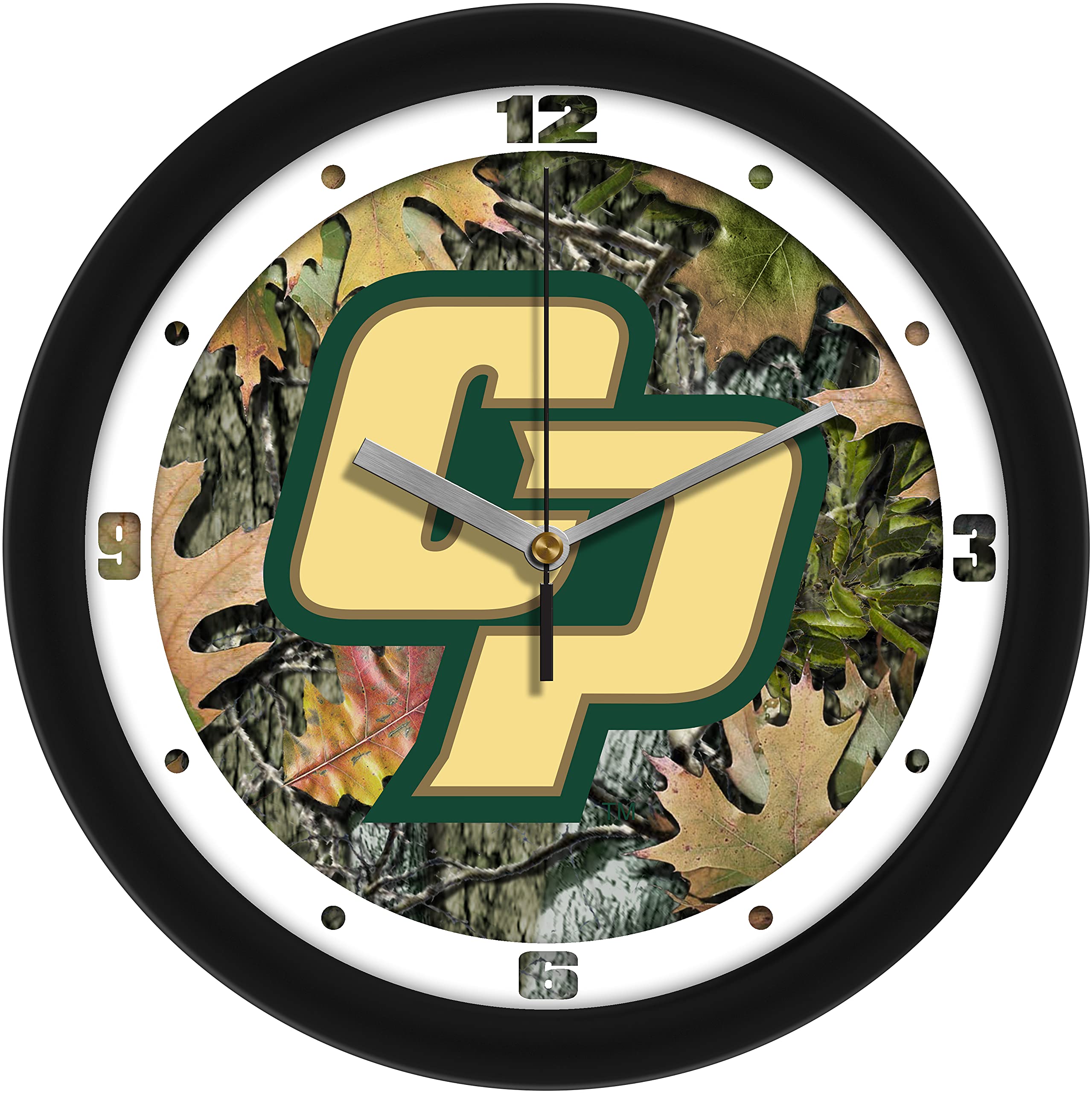 SunTimeNCAA California Polytechnic State University Wall Clock - Camo