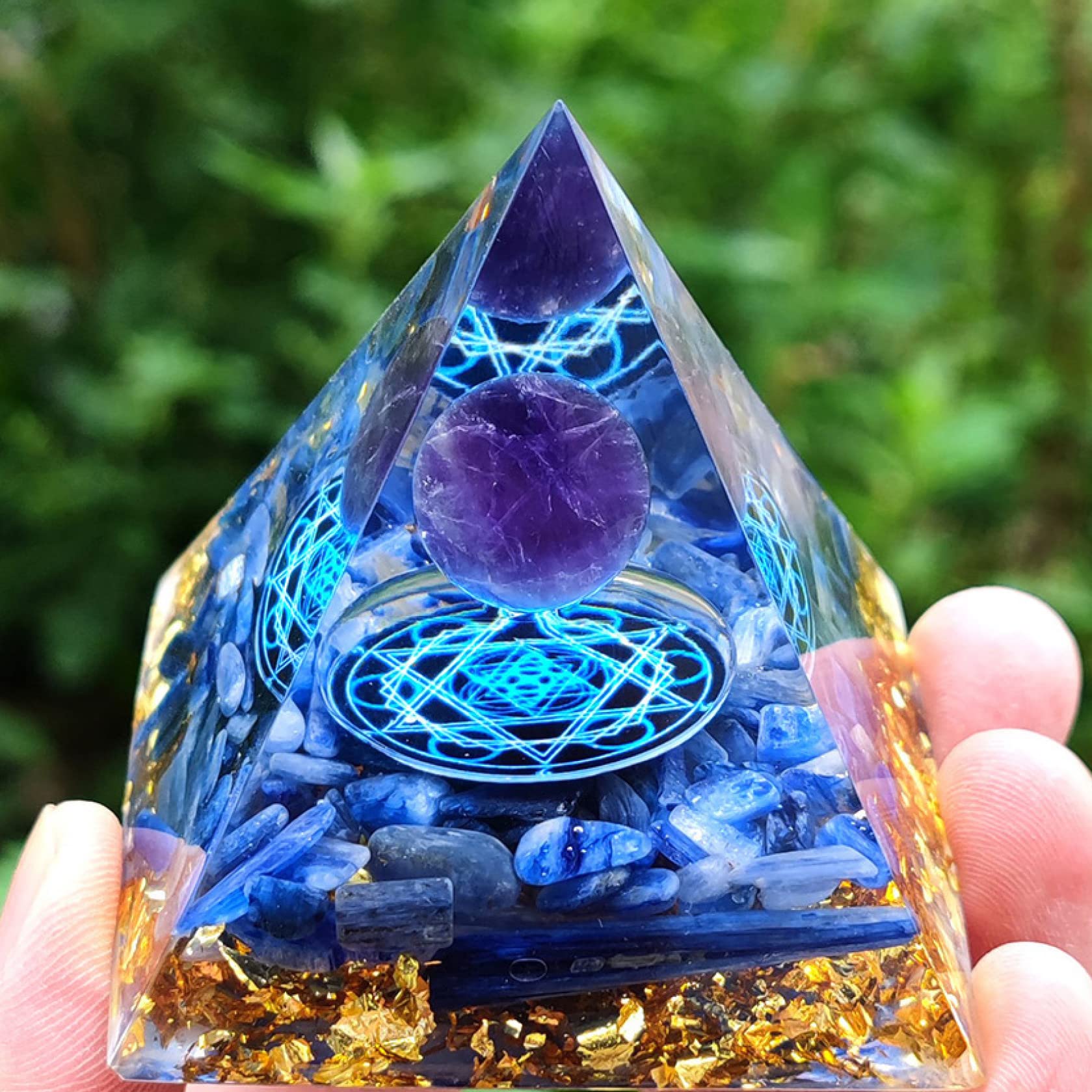 Amazon.co.jp: 天然水晶 オルゴナイト ピラミッド クリスタル ストーン