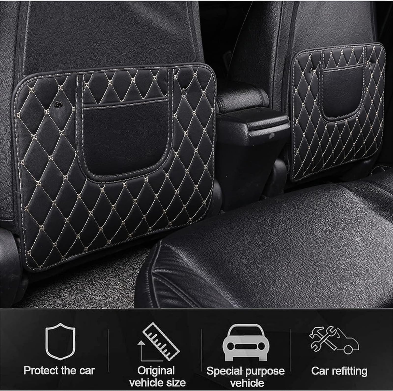 LAGNY Coche Almohadilla Antipatadas para Peugeot 406/407 / 408/4007 / 4008/508 / 5008, Coche de Cuero Almohadillas Antipatadas Impermeable,B