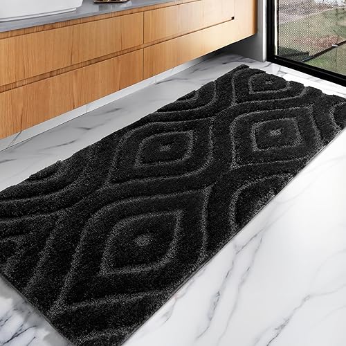 Miniatura 2 de DEXDE Alfombras de baño de 24 x 60 pulgadas, antideslizantes, suaves, lavables, grandes alfombras de baño para baño, dormitorio, pasillo, cocina,