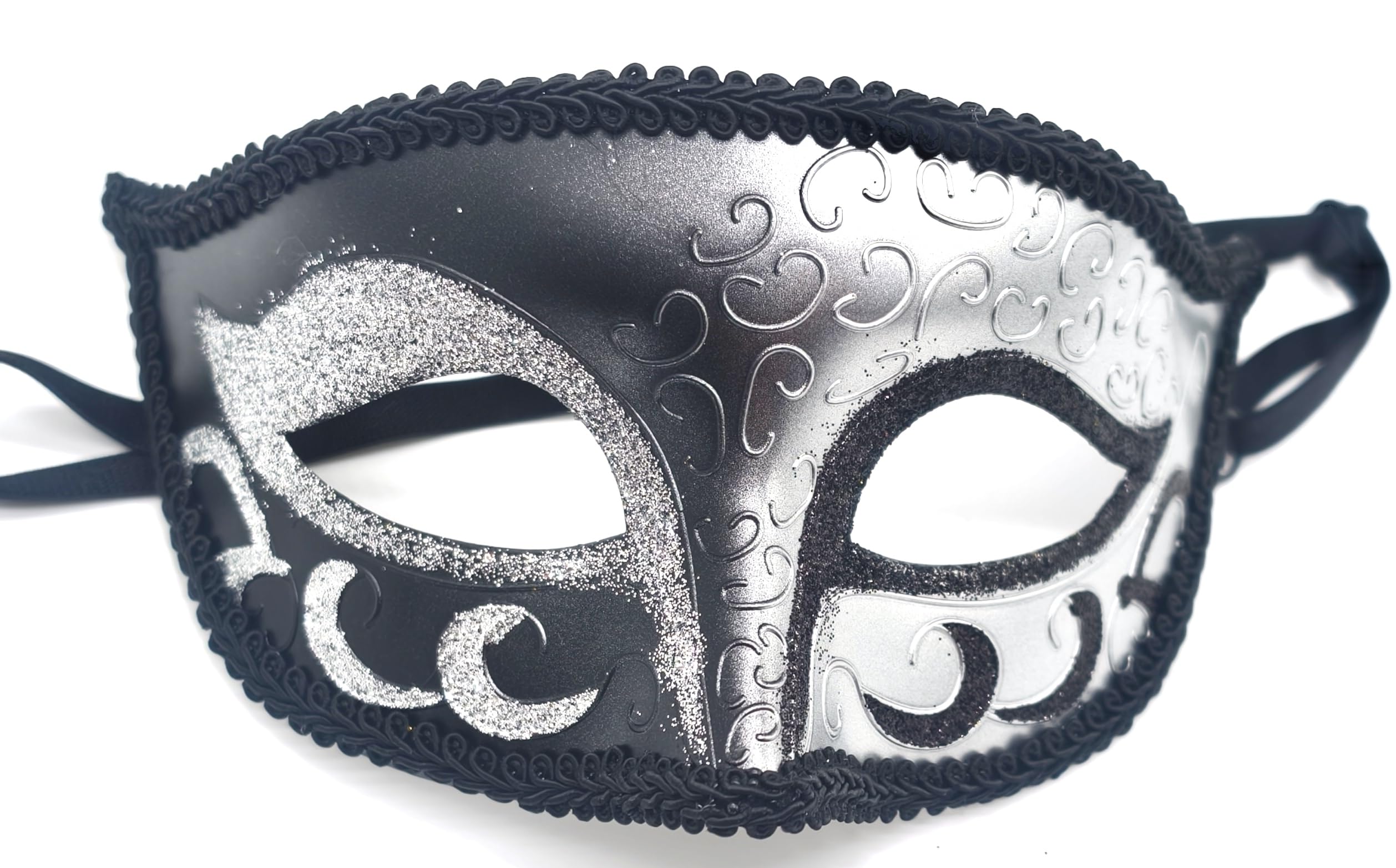 HeHeGe 2026New Masquerade Mask for Men Women, Venetian Mens Masquerade Mask for Halloween Party Mardi Gras Mascarade Ball (Grey)