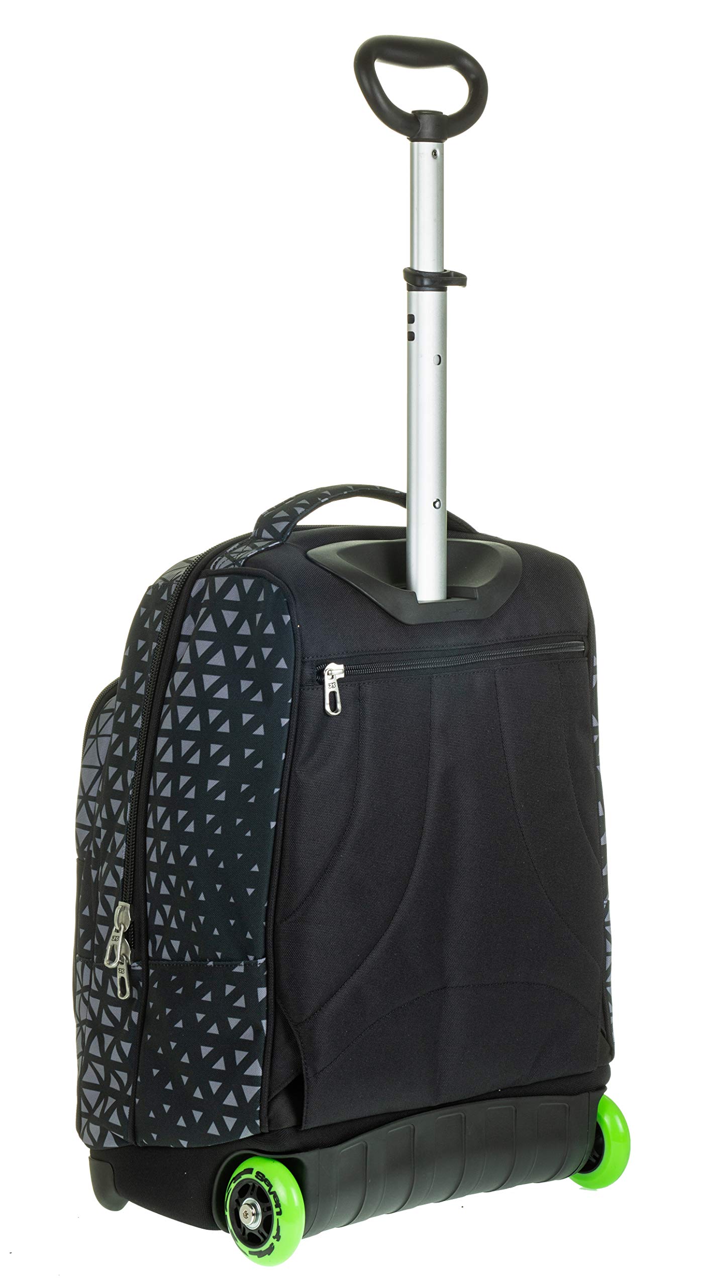 Trolley Fit Seven Winged, Nero, 35 Lt, 2in1 Zaino con Sollevamento Spallacci per uso Trolley, Scuola & Viaggio