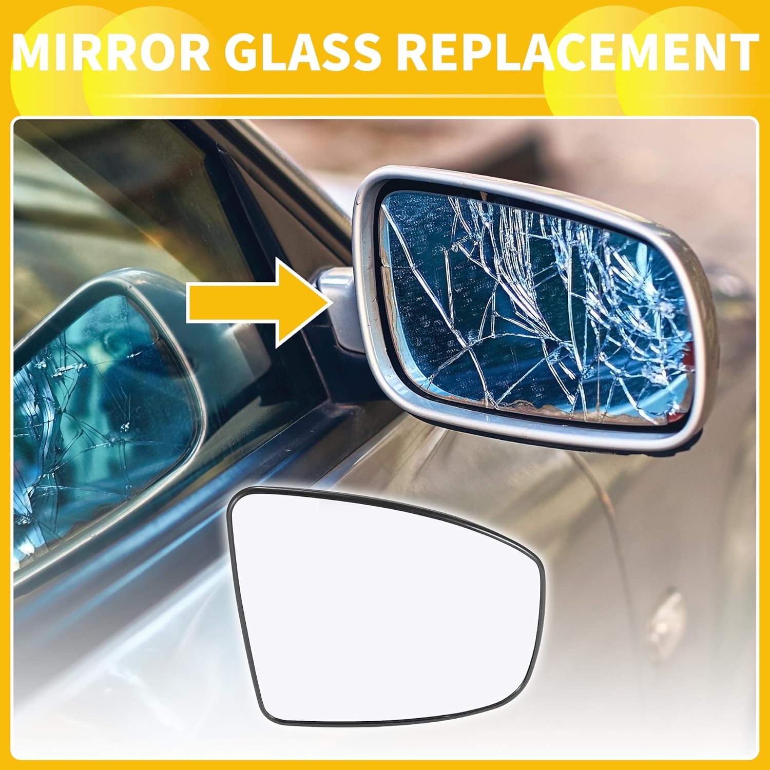 for Nissan Murano 09-14 Car Rearview Passenger Right Side Heated Mirror Glass Replacement W/Backing Plate