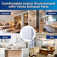 Vista 7 de Venta 6 Inch Exhaust Fan – 1.7 Sones, Quiet Wall Mount Bathroom Exhaust Fan – Powerful 141 CFM Airflow, Anti-Backflow, Energy-Efficient - For