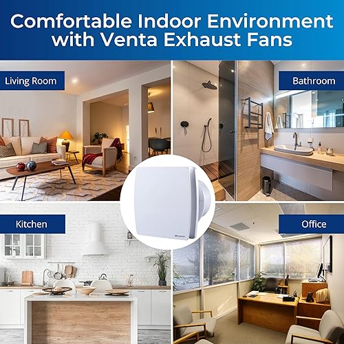 Miniatura 7 de Venta Ventilador de escape de 6 pulgadas, 1.7 sonidos, silencioso para montaje en pared, potente flujo de aire de 141 CFM, antireflujo, eficiencia