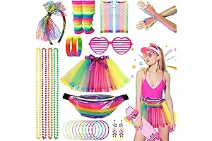 80's Chic Retro Costume Set with Tutu: A Blast from the 80s