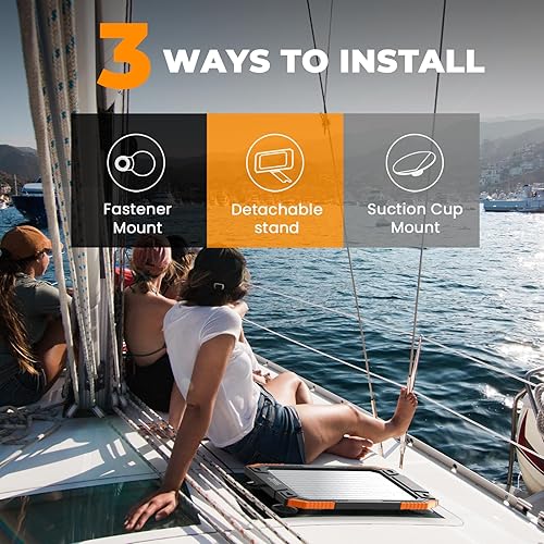 Miniatura 8 de BALDR Cargador de batería solar de 13 W actualizado, mantenedor de 12 V, portátil, impermeable, panel solar, kit de carga de goteo para automóvil,