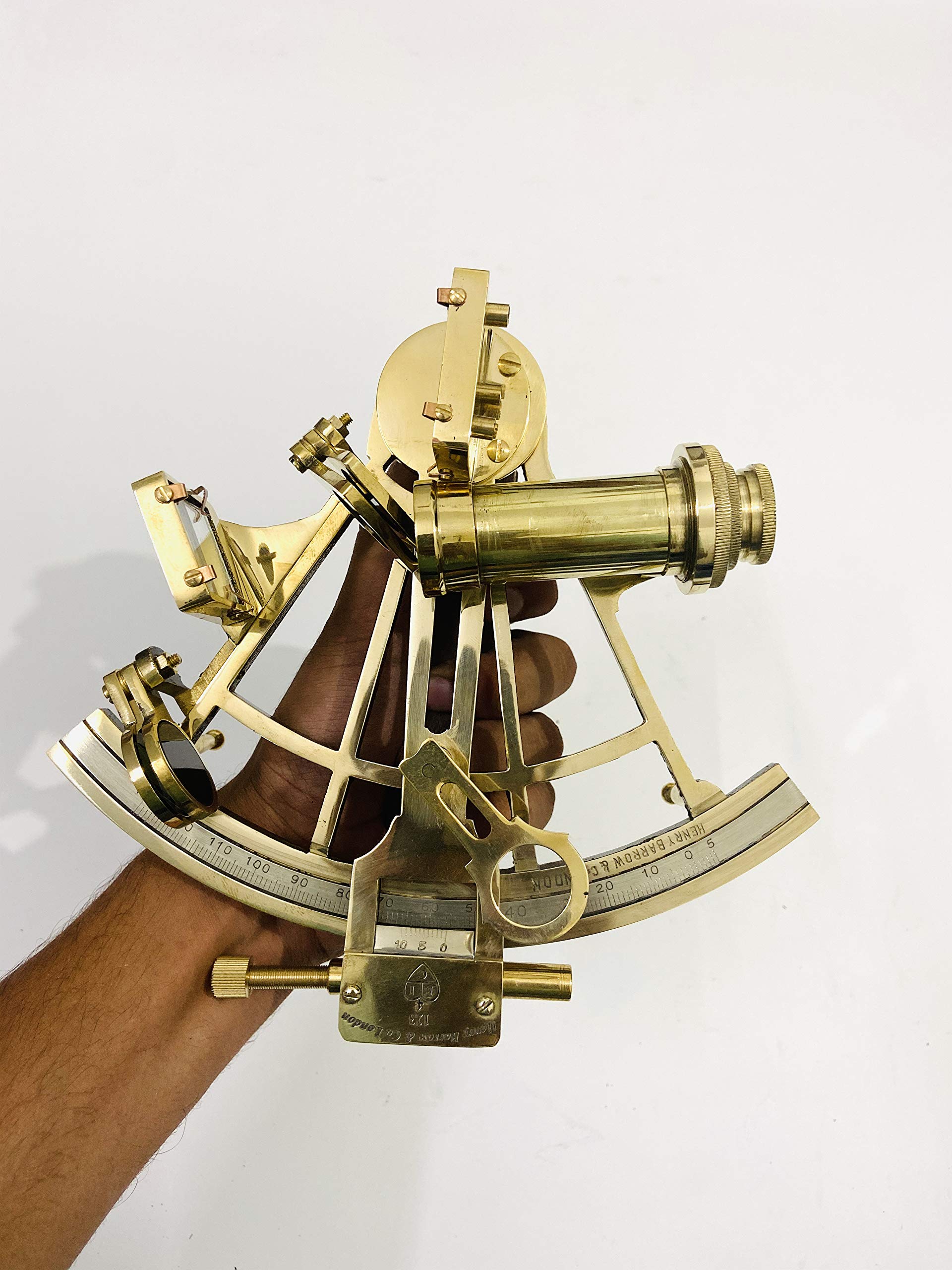 Nautical 8" Brass Working Sextant Navigational Marine Ship Astrolabe Sextant
