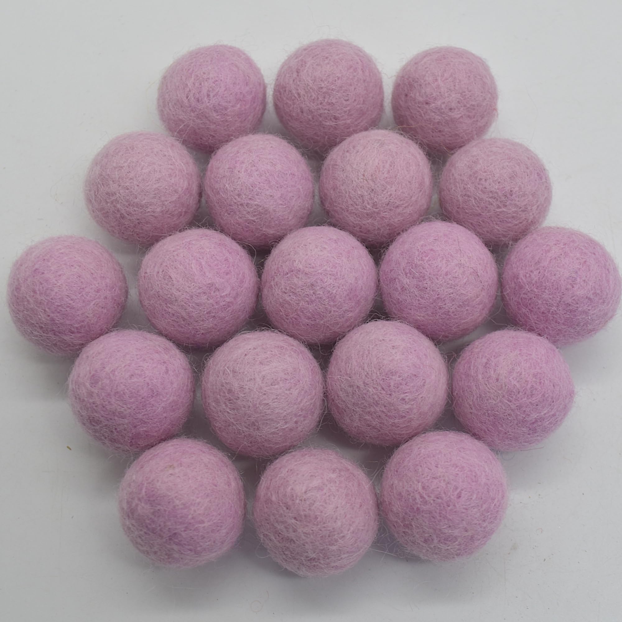 Oriental Direct Light Pastel Purple 100% Wool Felt Balls - 2.5Cm - 10 Felt Balls
