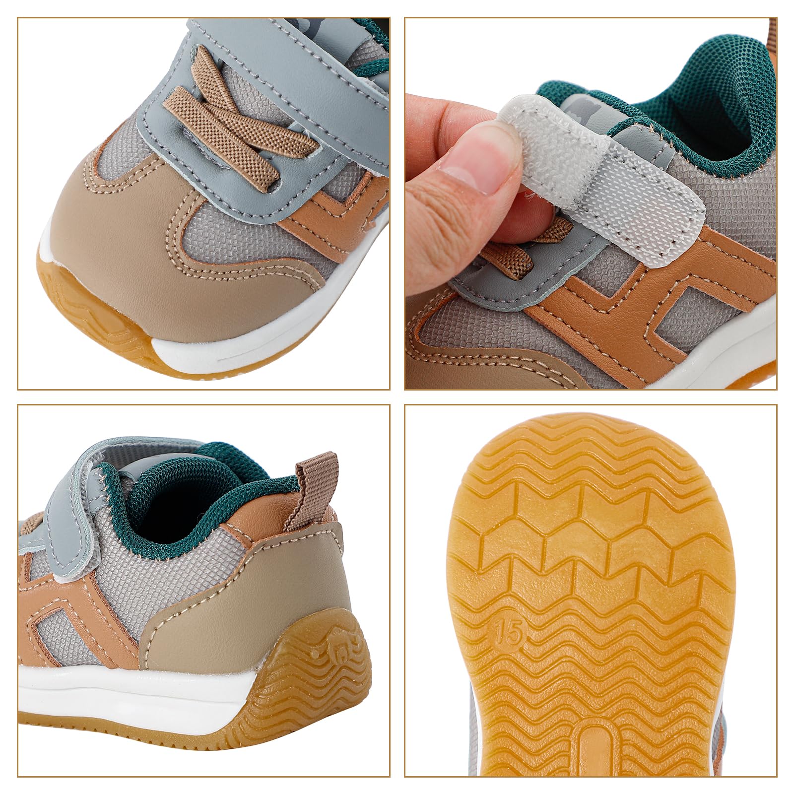 1-3 Years Baby Trainers Boys Girls First Walking Shoes Toddler Shoes Breathable Flexible — view 5