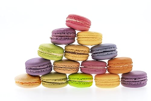 Miniatura 3 de Sweet Beggy Caja de macarrones En variedad de sabores surtidos galletas de macarrón, macarrones franceses, cesta de regalo europea de primera