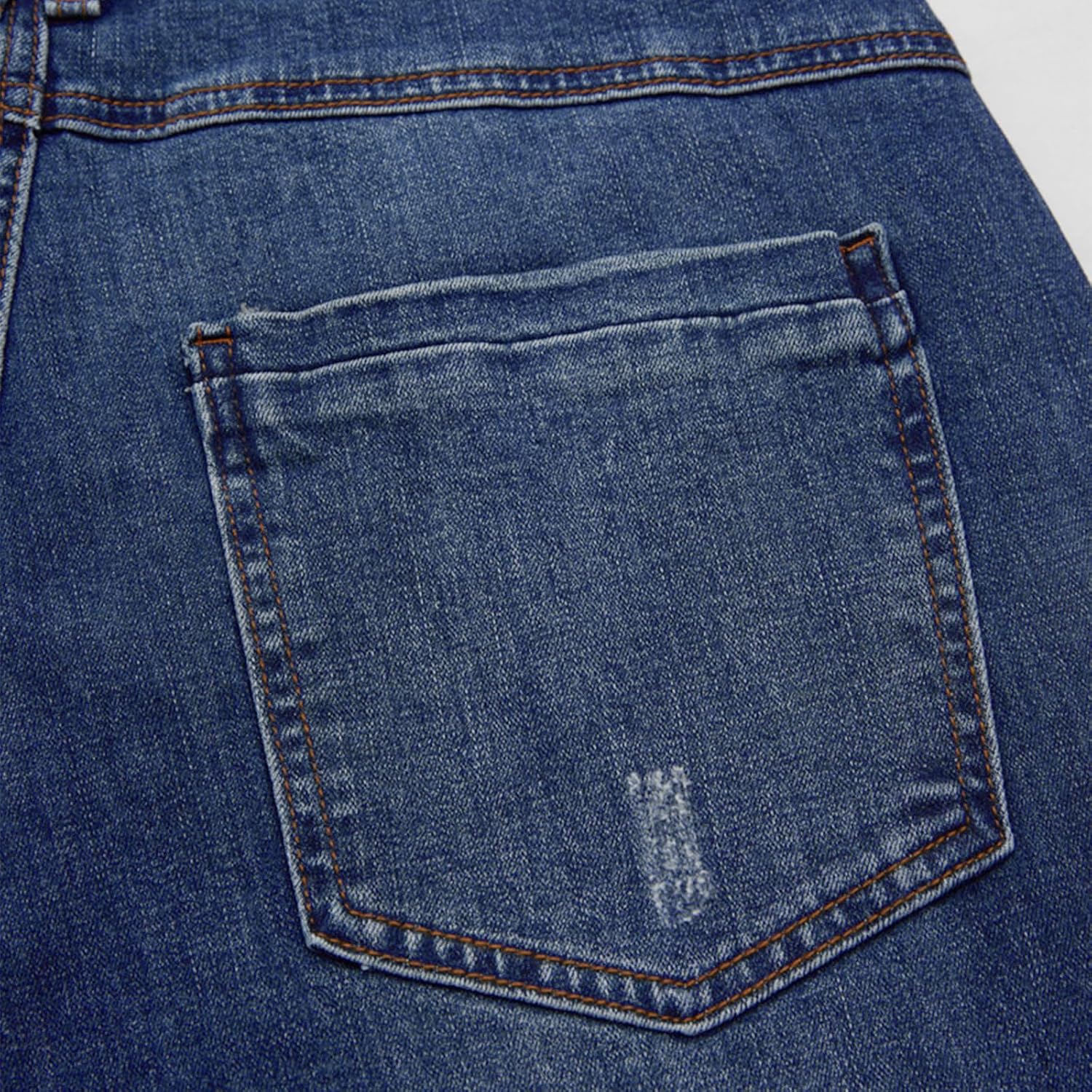 Straight Leg Jeans for Women Mid Rise Stretchy Casual Button Fly Trendy Jeans Wash Denim Pants - Image 11