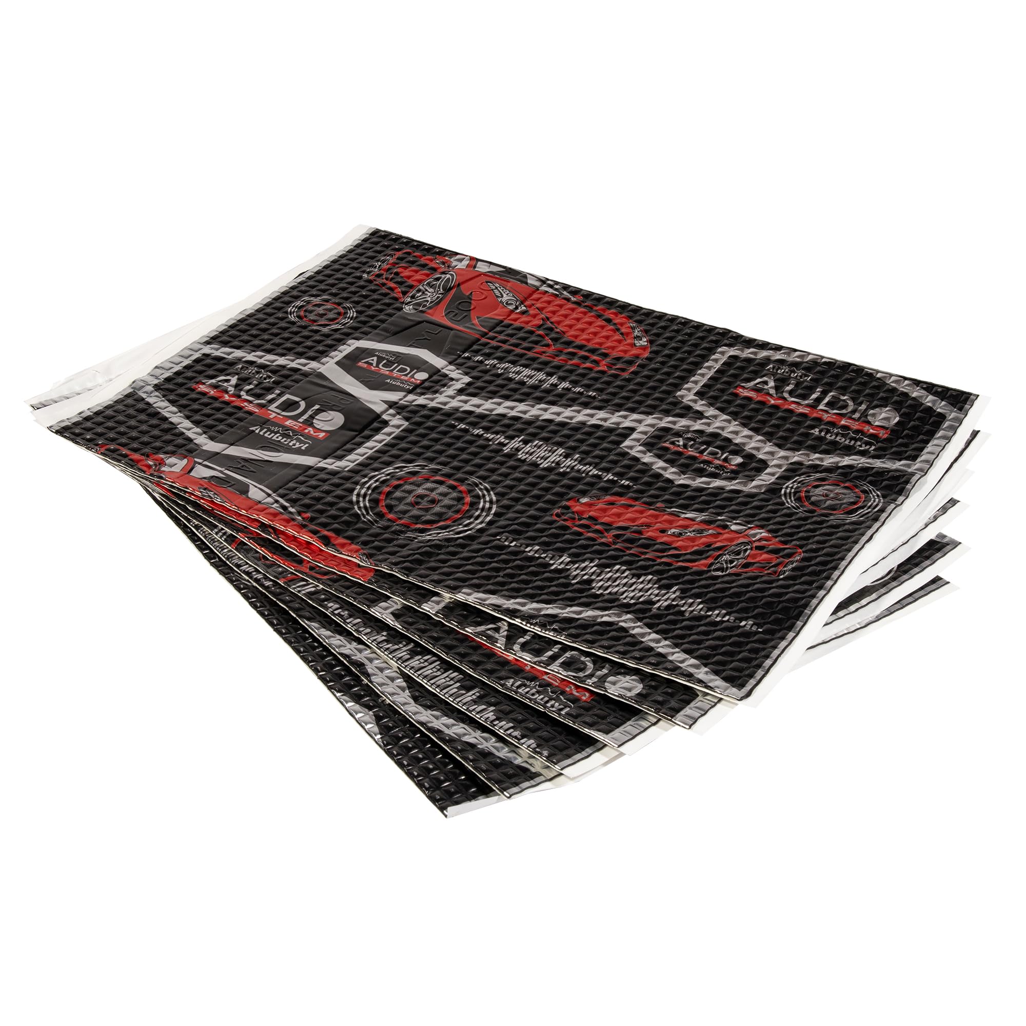 Alubutyl Auto Dämmplatten 50cm x 35cm x 4mm Set von 10 Blätter - 1,75m² Dämmmatten Anti Dröhn Selbstklebende Matten 6,67 kg/m² für Fahrzeugdämmung Dämmung Schalldämmung für Kfz Pkw