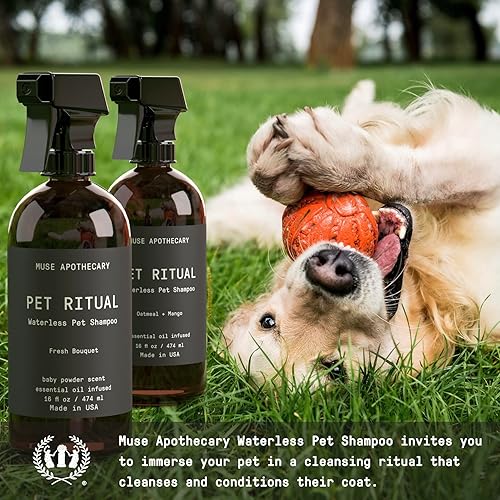 Miniatura 8 de Muse Apothecary Pet Ritual Champú aromático sin agua para mascotas  Champú para perros sin enjuague  Champú sin agua para gatos  Champú para perros