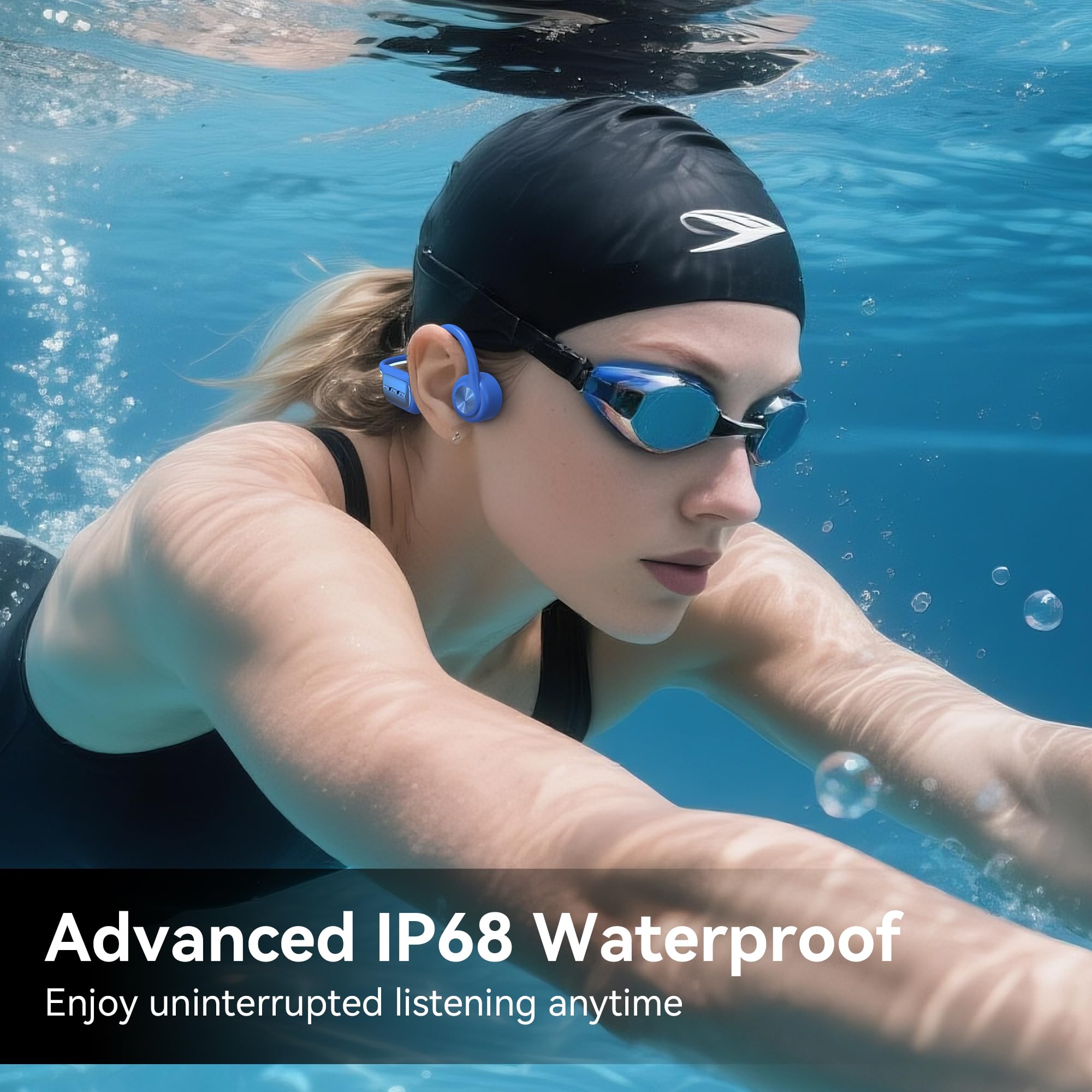 Cuffie Ossea Bluetooth 5.3 per Nuotare e Sport - Dettaglio
