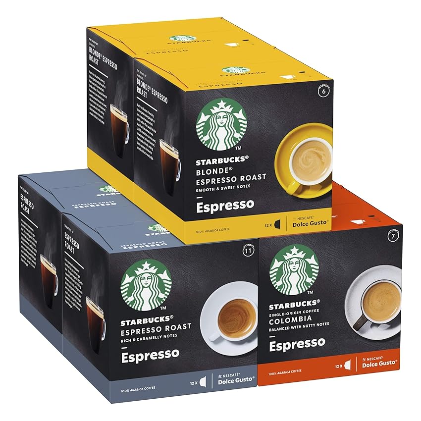 Immagine del prodotto STARBUCKS Confezione Assortita Di Caffè Espressi Di Nescafé Dolce Gusto 6 X 12 (72 Capsules) - Esclusiva Amazon
