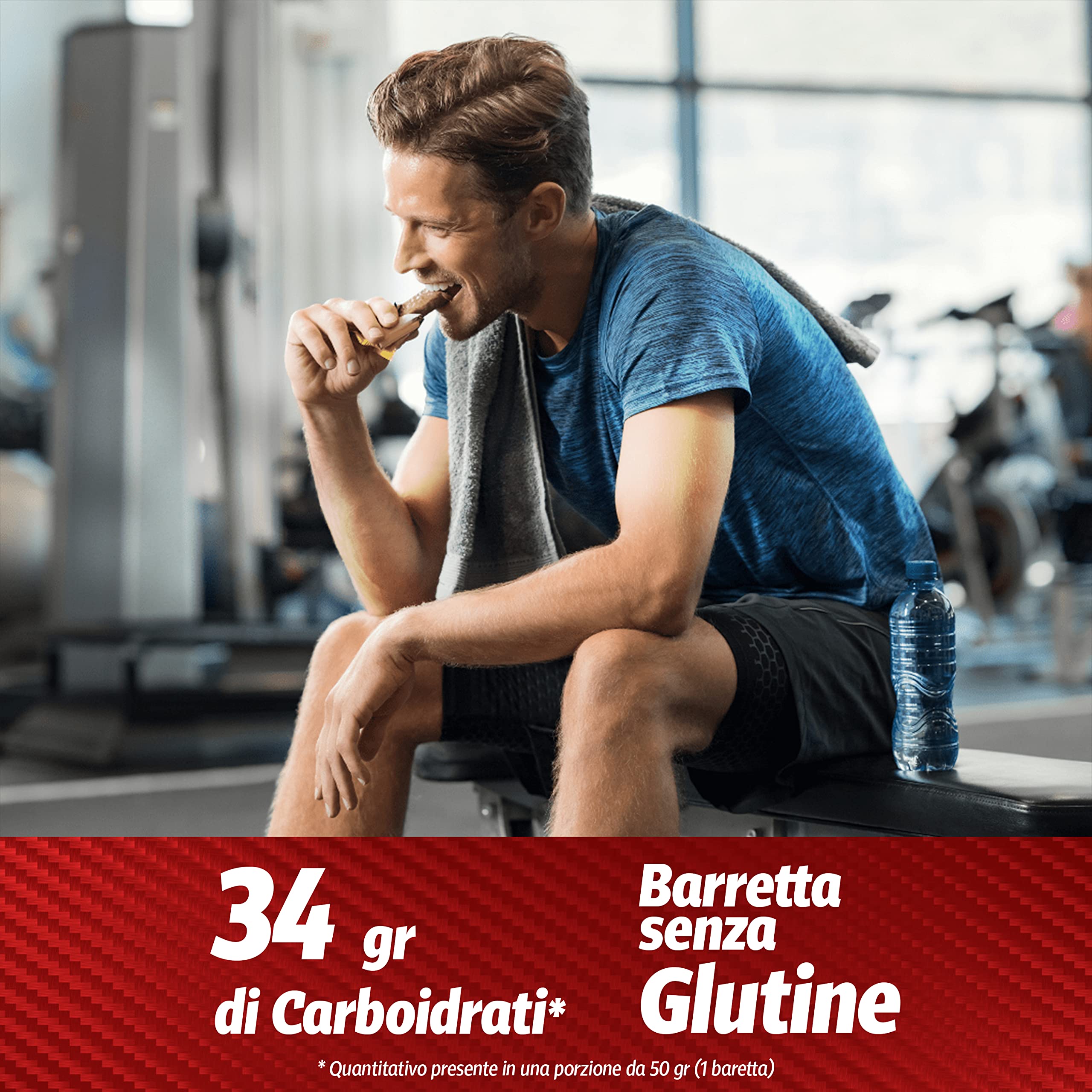 WHY SPORT ENERGY FUEL XXL - Barrette Energetiche con Pasta di Mandorle – Energy Bar Gusto Mandorla - Box da 24 Barrette - 50 gr
