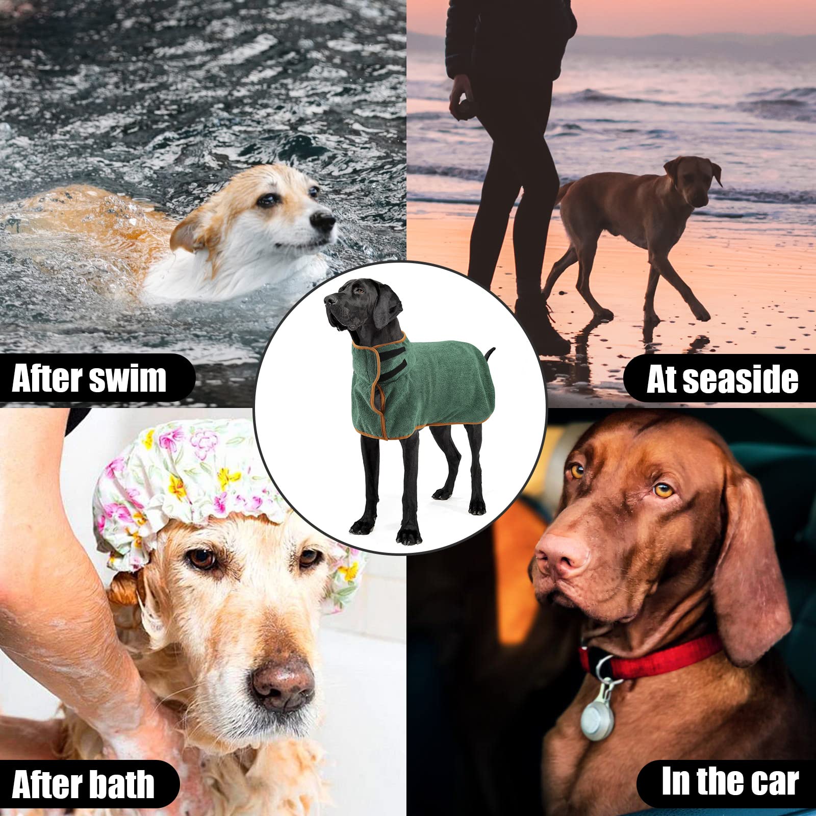 Droogjas voor honden - Sneldrogende hondenhanddoek gewaad - Microfiber