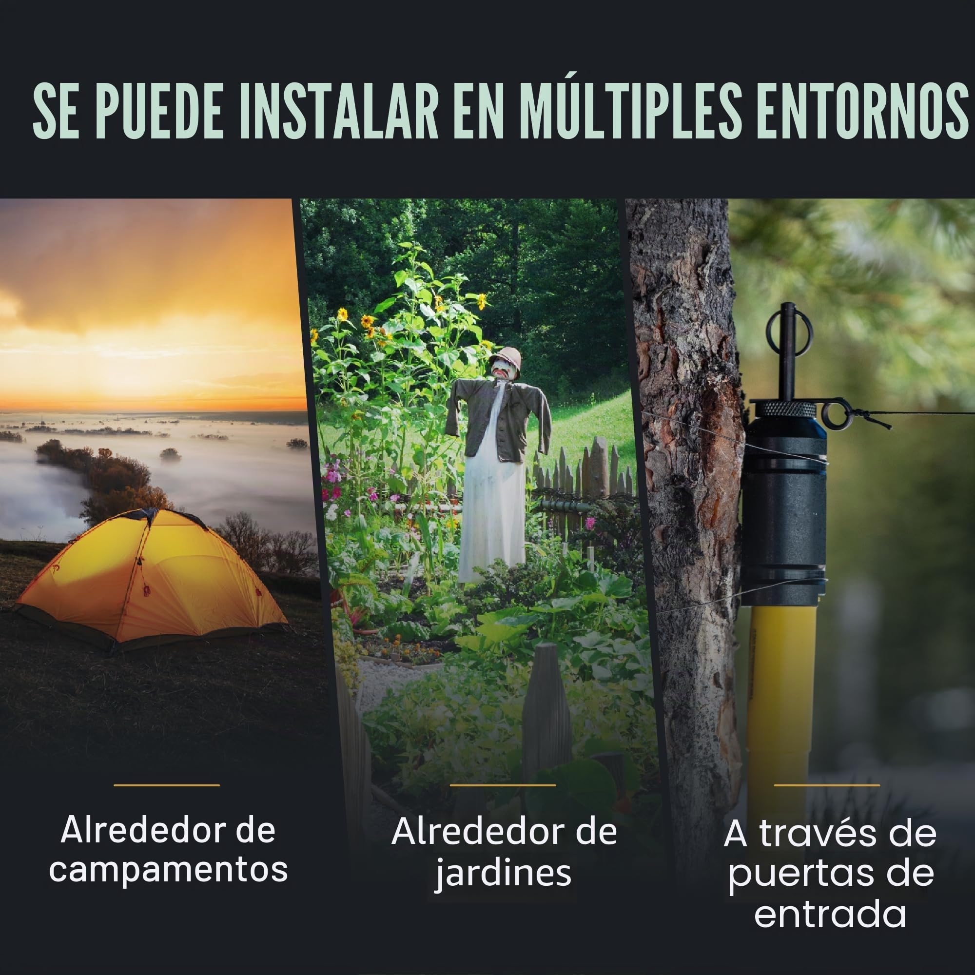 FithOps Alarma perimetral – Hecho de aluminio 6061 – Sistema de activación por resorte – Uso para configurar una alarma perimetral de seguridad de camping – Fabricado en los Estados Unidos