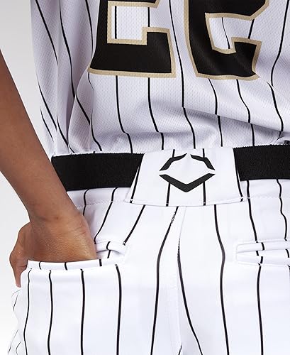 Miniatura 4 de EvoShield Youth Salute - Pantalones de uniforme de béisbol Parte inferior abierta y estilo braga Rayas y color liso