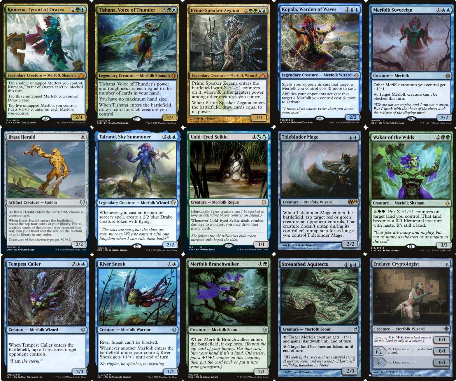 merfolk deck mtg commander Blue/Green Commander Merfolk Deck - Custom Built - Elite - MTG - EDH