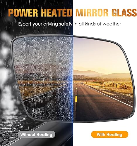 Miniatura 2 de Espejo calefactable lateral derecho del pasajero para Dodge Journey 2009 2010 2011 2012 2013 2014 2015 2016 2017 2018 2019 repuesto 68045692AA