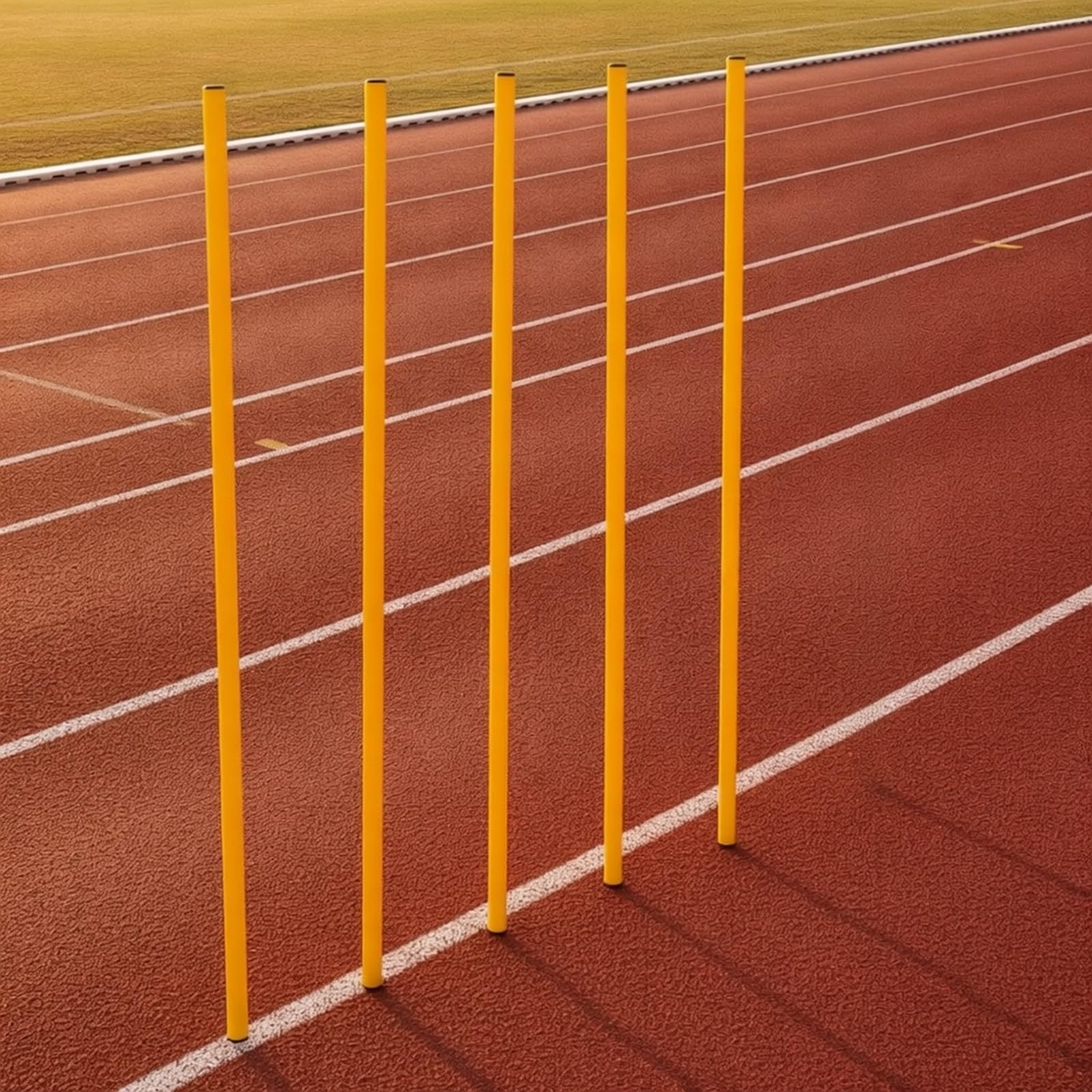 5 Pezzi Asta da Calcio PVC Allenamento Calcio Salvaspazio Attrezzo Sportivo per Club Sportivi, Calciatori