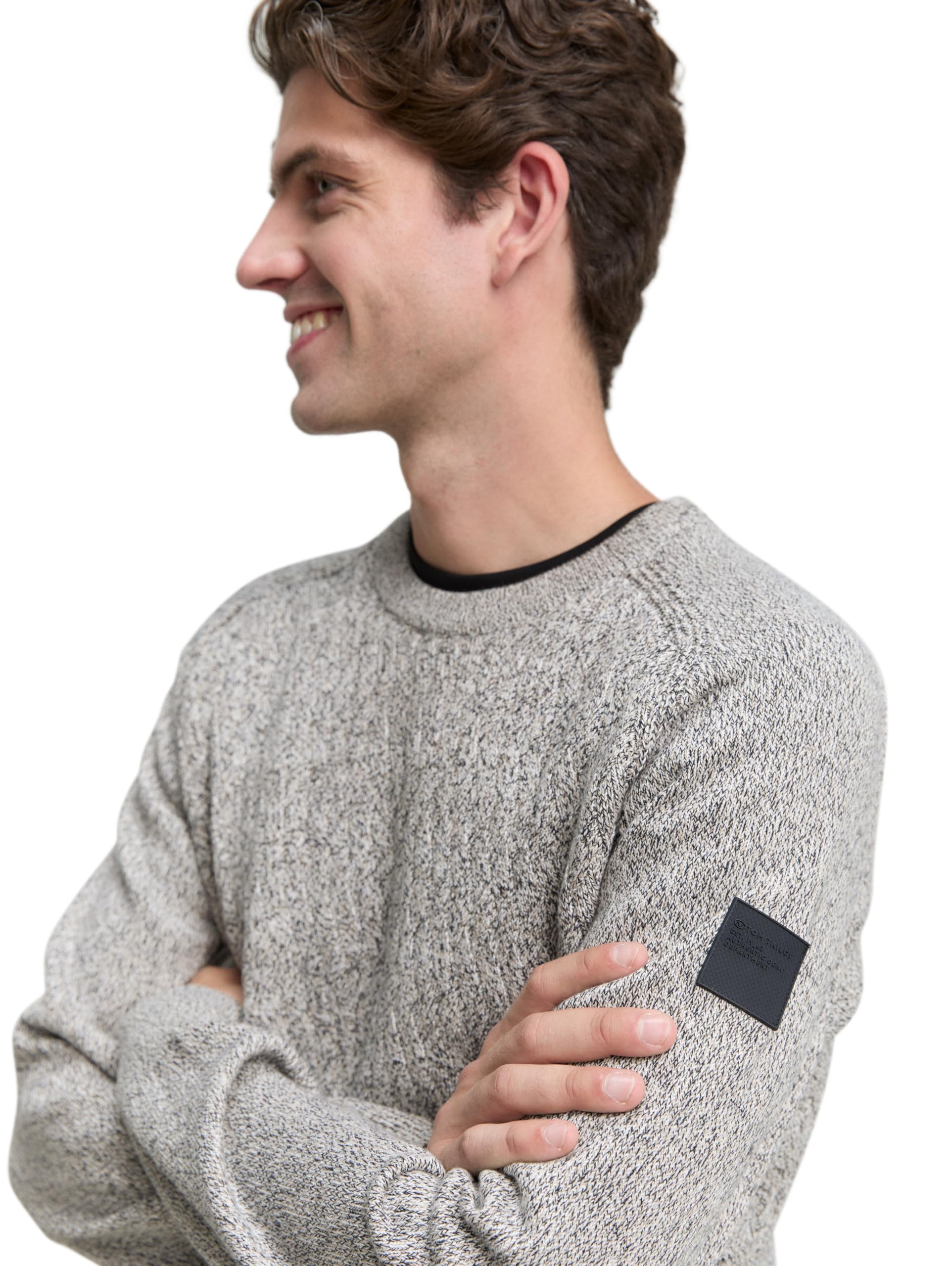 TOM TAILOR Herren Strickpullover aus Baumwolle