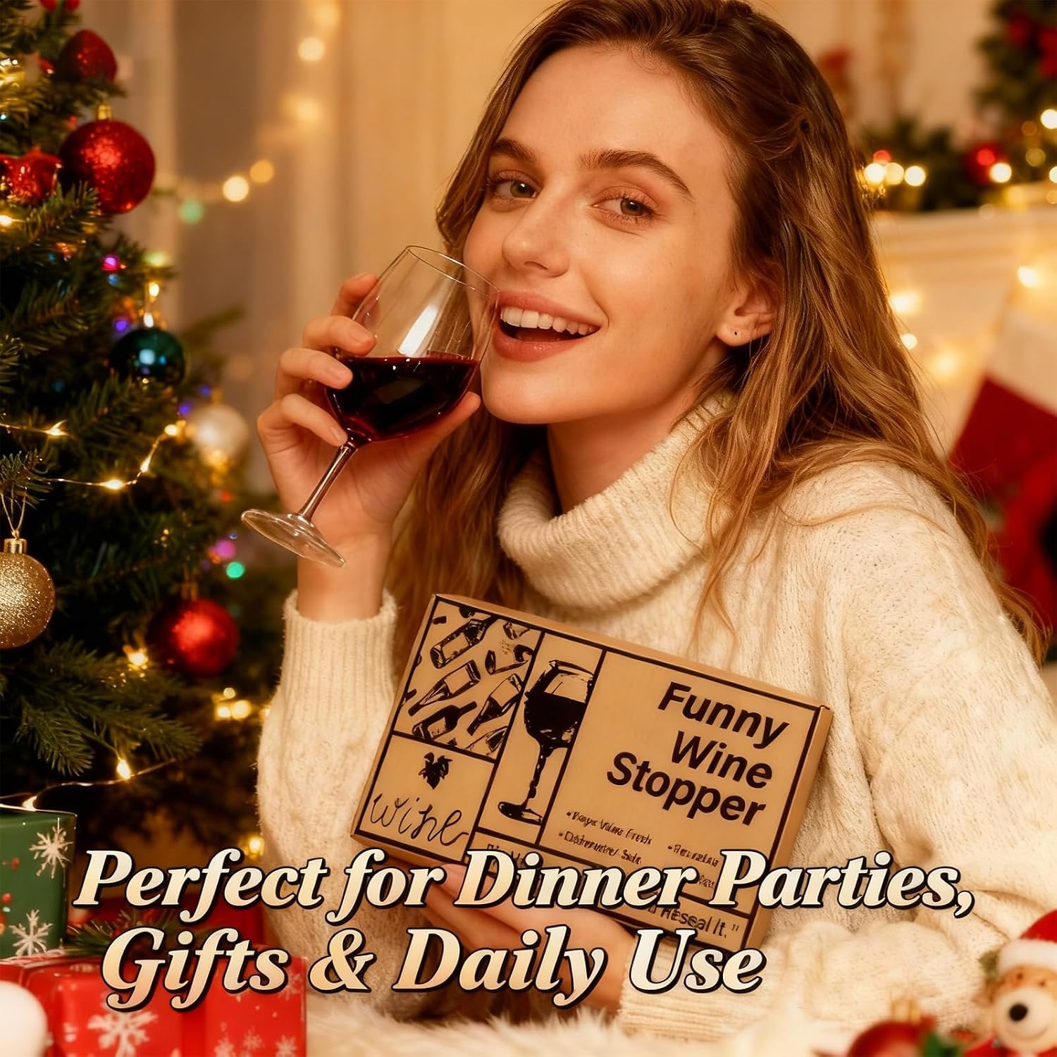 8 Pack Funny Wine Stoppers - Wine Gifts for Wine Lovers