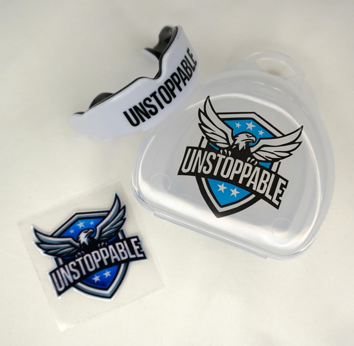 UNSTOPPABLE Mouthguards MG CORE Series - Adult Sports Mouthguard (Black Outside/Dark Blue Inside)