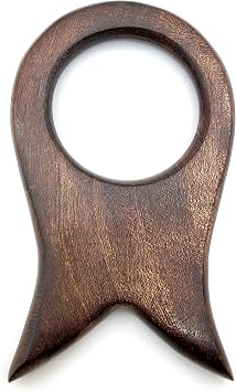 5MOONSUN5s Handcrafted SOLID WOOD DRINKING HORN STAND Medieval Viking Mead Ale Horn Stand wood stand for drinking horn, drinking horn holder, groomsmen gift - Natural WOOD 6X3.5