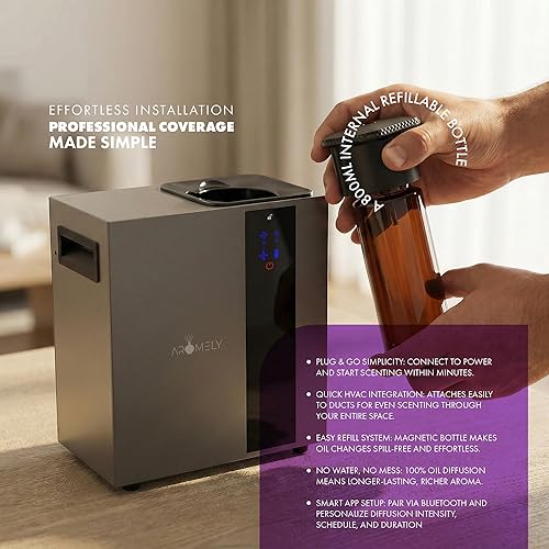 Miniatura 4 de Aromely Difusor inteligente de aroma de HVAC con Bluetooth, difusor sin agua para aromaterapia, nebulizante, para el hogar, oficina, habitación