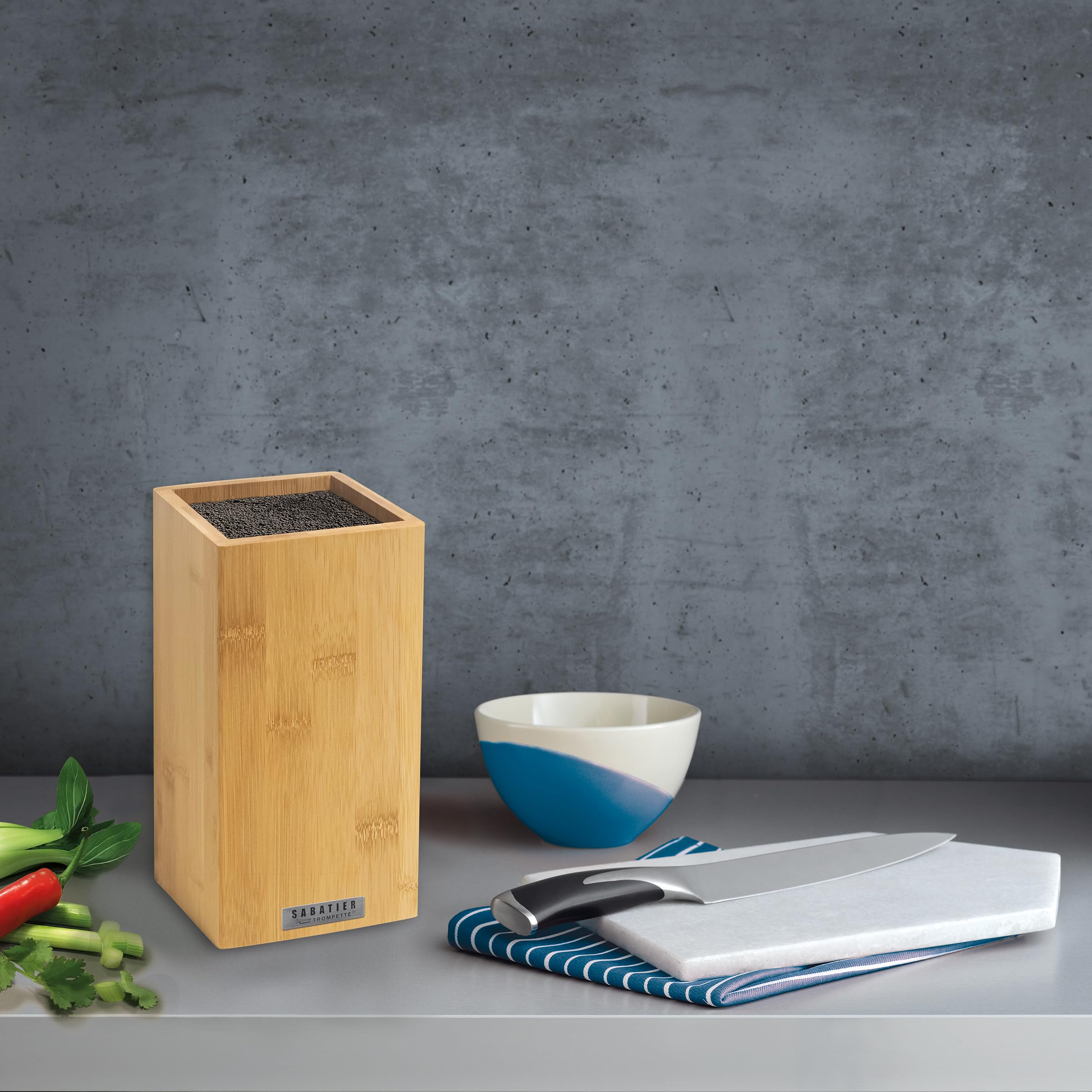 SABATIER TROMPETTE Essentiel - Bloc Bambou avec 4 couteaux de cuine