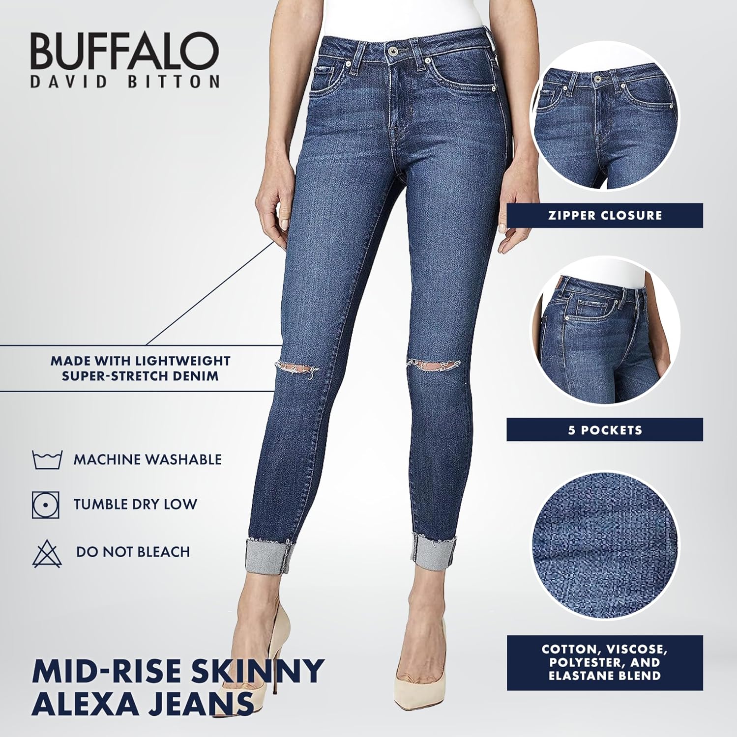 Buffalo David Bitton Women's Skinny Jean, Indigo, 26 - Image 4