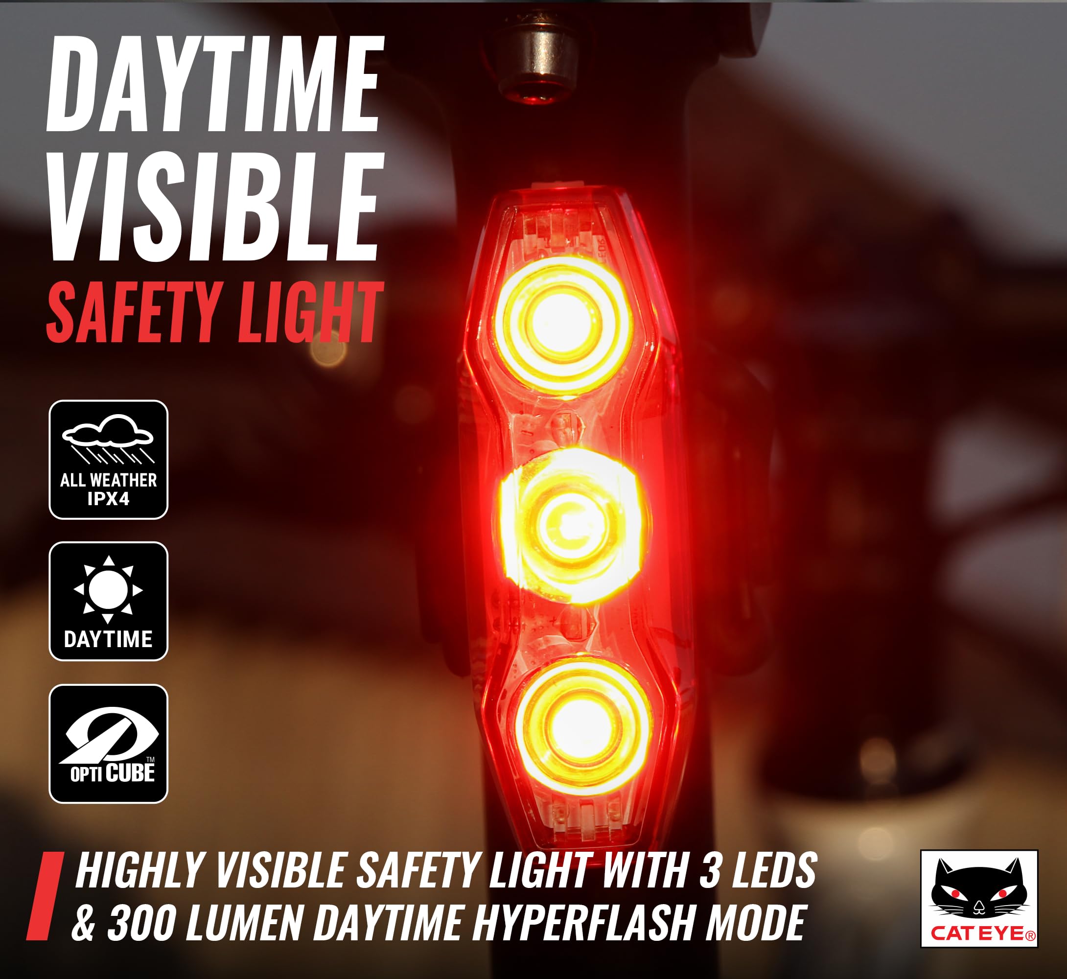 CATEYE – ViZ Lampe de sécurité diurne Rechargeable par USB