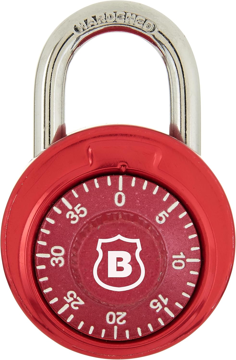 Brinks 48mm Anodized Dial Combination Lock - Available in Blue, Red, Purple, or Black (Color May Vary)